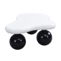 Tavolino da salotto a nuvola con illuminazione LED e gambe tonde, 95x62.5x32 cm, Bianco e Nero(m-7)