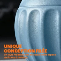 SPORTNOW Kettlebell 10 kg, haltère avec poignée Antidérapante, haltère à boule, musculation, entraînement, pour gym, bleu(m-5)