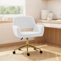 HOMCOM Faux Fur Rabbit Chair - Cream White(m-9)