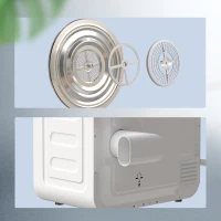 HOMCOM Uscător cu evacuare portabil 4 kg, uscător compact 800 W, 5 moduri de uscare, temporizator, alb(m-5)