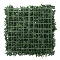 Outsunny Set de 6 Haies Artificielles d'occultation pour Jardin 50x50 cm Type Milan Montage Facile Anti-UV pour Terrasse Balcon Vert(m-1)