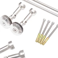 Outsunny - Tettoia porta d'ingresso baldacchino pensilina in vetro trasparente e acciaio inox(m-4)