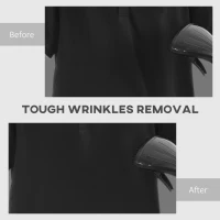 HOMCOM Aparat de Călcat Vertical cu Abur, Fier de Călcat cu Rezervor de 2L, Putere 1950W, cu 2 Tije Telescopice, 35x25x23cm, Negru(m-9)