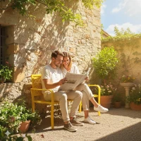 Outsunny Panchina da giardino 2 posti in metallo resistente(m-2)