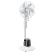 HOMCOM Ventilator Nebulizator 90 W Oscilație de 70° 3 Viteze 5 Pale Rezervor Apă 3,5 L 5 Roți Alb(m-1)