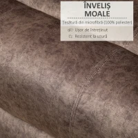 Homcom Fotoliu Relax Maro – inclinabil Manual cu Material Textil(m-6)