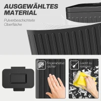 HOMCOM Küchenmülleimer, 2 x 20 L-Fächer, effiziente Mülltrennung, Fußpedal, Kunststoff, Metall, Schwarz(m-6)