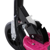 HomCom Monopattino Scooter Elettrico per Bambini 120W Pieghevole Struttura in Metallo, Rosa(m-13)