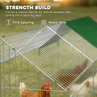 PawHut Domek dla małych zwierząt, wybieg dla królików ze spadzistym dachem, zamykane drzwi, pokrycie ochronne, dla małych zwierząt, 180 x 75 x 75 cm zielony(m-7)