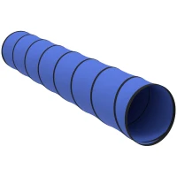 PawHut Tunnel agility per cani 300x50 cm con ancoraggi e borsa, Blu(m-1)