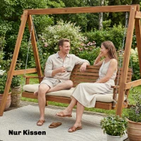 Outsunny Pernă pentru paleți detașabilă, pernă de șezut cu curele de prindere, pentru majoritatea șezlongurilor 198x65x13cm Bej(m-5)