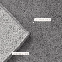 HOMCOM Alfombra Salón 120x160 cm Lavable en Lavadora Pelo Largo Estilo Moderno Tapete para Sala de Estar Dormitorio Gris Claro(m-7)
