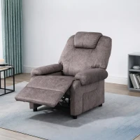Homcom Fotoliu Relax Maro – inclinabil Manual cu Material Textil(m-11)