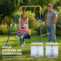 AIYAPLAY Cadru pentru Leagăn de Grădină din Oțel, Anti-UV, Gri(m-6)