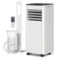 HOMCOM Aparat de aer condiționat portabil 9000 BTU 4 în 1 răcire dezumidificator ventilator temporizator pentru 28 m² alb(m-6)