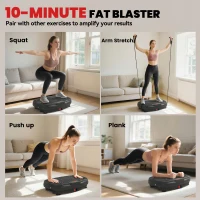 SPORTNOW Vibration Plate Exercise Machine with 120 Speed Levels, 5 Programs, Quiet Vibrating Plate with Resistance Bands(m-6)