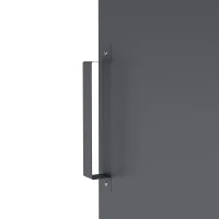 HOMCOM Dulapior Multifunctional cu 2 Usi Stil Industrial, Dulapior Metalic pentru Casa si Garaj - Gri(m-17)