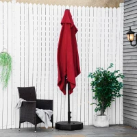 Outsunny Base para Chapéu de Sol Portátil Base para Chapéu de Sol Recarregável para Mastros de Φ3,8cm e  Φ4,8cm  Preto(m-7)