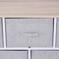 HOMCOM Cassettiera con 5 Cassetti per Camera, Struttura Metallica, 100x30x54 cm, Grigio(m-5)