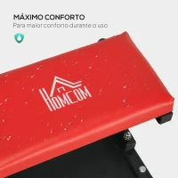 HOMCOM Banco de Oficina Móvel com Rodas Banco para Mecânico com Bandeja para Ferramentas e Estrutura de Aço 38x35x37 cm Vermelho(m-6)