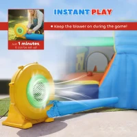 AIYAPLAY 8 in 1 Bouncy Castle for Kids, Inflatable Bounce House with Slide, Pool (Ball Pit), Water Cannon for Indoor Outdoor(m-6)