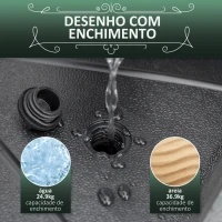 Outsunny Base para Chapéu de Sol Portátil Base para Chapéu de Sol Recarregável para Mastros de Φ3,8cm e  Φ4,8cm  Preto(m-5)