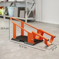 HOMCOM Cavalletto moto regolabile per ruota anteriore, 381-533 mm, Arancione(m-3)