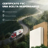 HOMCOM Tavolo da Pranzo Pieghevole per 4 Persone con Ripiano, in Legno, 160x60x75 cm, Bianco(m-8)