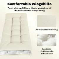 Outsunny Palettenkissen Abnehmbar Sitzkissen mit Befestigungsbändern Palettenpolster für die meisten Liegen 198x65x13cm Beige(m-5)