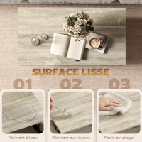 HOMCOM Table basse relevable, table de salon avec compartiment caché et étagères ouvertes, 75 x 40 x 58 cm, bois naturel(m-6)