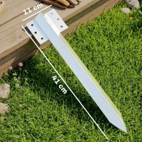 Outsunny Set 20 staffe in acciaio zincato per traverse e pali con viti(m-3)