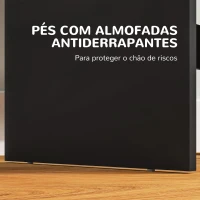 HOMCOM Toucador de Maquilhagem com Espelho Toucador com 2 Gavetas 3 Compartimentos Toucador para Dormitório 75x38x135 cm Preto(m-6)