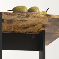HOMCOM Tavolo Pieghevole da Pranzo, Tavolo da Cucina con Ali Ribaltabili per Spazi Ridotti, 103x76x73,5 cm, Nero e Marrone Rustico(m-5)