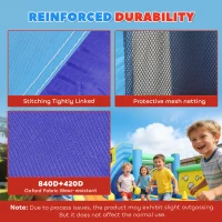 AIYAPLAY 8 in 1 Bouncy Castle for Kids, Inflatable Bounce House with Slide, Pool (Ball Pit), Water Cannon for Indoor Outdoor(m-5)