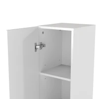 HOMCOM Dulap de Baie Suspendat Coloană cu Rafturi Reglabile și Închidere Soft Close, 30x31.5x160 cm, Alb(m-12)