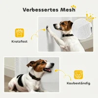 PawHut Treppenschutzgitter Türschutzgitter Ausziehbar 0-140 cm mit Einhandbedienung für Haustiere für Treppen Türen Weiß(m-6)