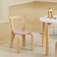 AIYAPLAY Set de mesa y sillas infantil de 5 piezas, madera maciza ligera, colorido(m-5)