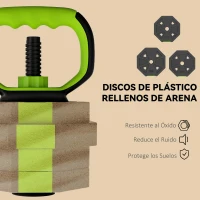 SPORTNOW Juego de Mancuernas Ajustables 20 kg 6 en 1 como Kettlebell Barra Mancuernas Soporte para Flexiones para Gimnasio Casa(m-7)
