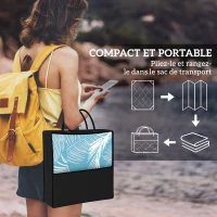 Outsunny Tapis d'extérieur réversible 274x182 cm, tapis de sol en PP résistant aux intempéries, sac de transport, bleu(m-6)