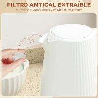 HOMCOM Hervidor Eléctrico 1,7L 2200W con Filtro Antical Desmontable Apagado Automático Base Giratoria 360° Crema(m-7)