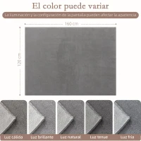 HOMCOM Alfombra Salón 120x160 cm Lavable en Lavadora Pelo Largo Estilo Moderno Tapete para Sala de Estar Dormitorio Gris Claro(m-3)