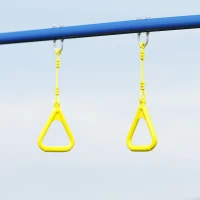 AIYAPLAY Baloiço Infantil 3 em 1 com Argolas de Ginástica para Crianças dos 3 aos 8 Anos 285x160x181 cm Multicolor(m-9)