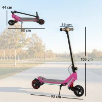 SPORTNOW Electric Scooter for Kids, Foldable E Scooter for Age Age 6+ with LED Display, RGB lights, Up to 16km/h, Pink(m-3)