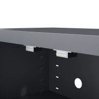 HOMCOM Dulapior Multifunctional cu 2 Usi Stil Industrial, Dulapior Metalic pentru Casa si Garaj - Gri(m-16)