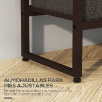 HOMCOM Perchero para Ropa Perchero Recibidor con 3 Cajones de Tela y Estante de Almacenamiento 58,5x30x178 cm Marrón Rústico(m-7)