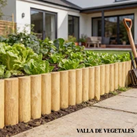 Outsunny Recinzione da giardino in legno decorativa, 176x38 cm, Naturale(m-4)