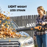 Outsunny Aspirator frunze 20V fără fir Suflantă de frunze cu 2x4.0Ah baterii & încărcător Turbo-Boost viteză suflare 162,7 km/h(m-4)