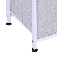 HOMCOM Cassettiera con 5 Cassetti per Camera, Struttura Metallica, 100x30x54 cm, Grigio(m-4)