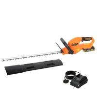 Outsunny 20" Cordless Hedge Trimmer, 18V Electric Hedge Cutter with 51cm Dual Action Blade, 2000mAh Battery and Charger(m-10)