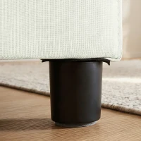 HOMCOM Canapé 2 places modulable, canapé de salon moderne 146 cm sans accoudoirs avec assise large, coussins épais, crème(m-9)